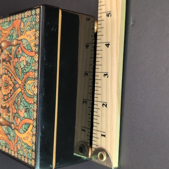 VTG,1990 Blossom Lesley Anne Ivory,Enesco Wooden Lacquered Jewelry Box with Cat. - Picture 10 of 11